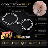 Magnetic Heart Couple Bracelets – Matching Stainless Steel Set for Him & Her