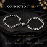 Magnetic Heart Couple Bracelets – Matching Stainless Steel Set for Him & Her