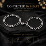 Magnetic Heart Couple Bracelets – Matching Stainless Steel Set for Him & Her