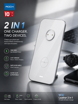Rock Space W32 Portable 2-in-1 Wireless Charger (15W Max)