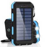Solar Power Bank 80000mAh Portable Charging Poverbank External Battery Charger Strong Light LDE Light for All Smartphones