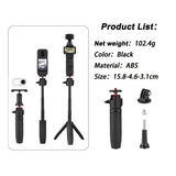 Selfie Stick Tripod For DJI Action 5 Pro 4/Osmo 360/Pocket 3/4/Insta360 Ace Pro 2,Camera Live Streaming Photography Accessories