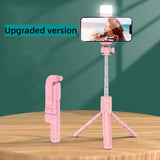 Selfie Stick Tripod Stand with Wireless Bluetooth Remote Extendable Stainless Steel Rod for Mobile Phones Live Streaming Selfie