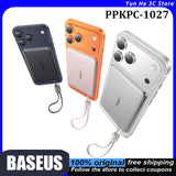 Baseus PPKPC-1027 Magnetic Wireless Power Bank 10000mAh 27W Fast Charging Built-in Cable Portable Charger Compatible with iPhone