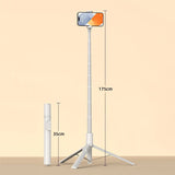 Selfie Stick 1.75 m Ultra Long Stretch Portable Automatically Open Upon Landing Phone Holder Bluetooth Remote Trir Live Broadcas