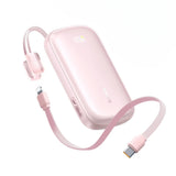 Baseus Power Bank 10000mAh 45W Fast-Charging 20000mAh High-Capacity PowerBank with Detachable USB-C to iPhone Cable for iPhone 1