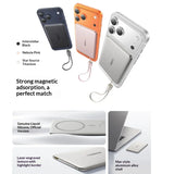 Baseus PPKPC-1027 Magnetic Wireless Power Bank 10000mAh 27W Fast Charging Built-in Cable Portable Charger Compatible with iPhone