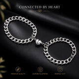 Magnetic Heart Couple Bracelets – Matching Stainless Steel Set for Him & Her