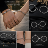 Magnetic Heart Couple Bracelets – Matching Stainless Steel Set for Him & Her