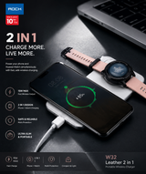 Rock Space W32 Portable 2-in-1 Wireless Charger (15W Max)