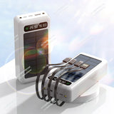 Solar power bank large capacity 5000 mAh fast charging with its own line mobile power