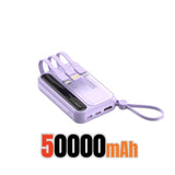 500000mAh Power Bank BuiIt in 4 Lines Super Fast Charging Large Capacity Portable External Battery for All Phones 2026