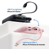 Baseus Power Bank 10000mAh 45W Fast-Charging 20000mAh High-Capacity PowerBank with Detachable USB-C to iPhone Cable for iPhone 1