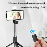 selfie stick 360° rotation holder with light remote control for selfie stick with bluetooth tripod for shooting from phone