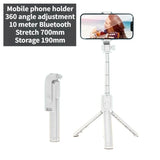 Selfie Stick Wireless Tripod Stand with Light Bluetooth Remote Extendable Tripod for iPhone Mobile Phone Tiktok Live Streaming