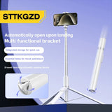 Selfie Stick 1.75 m Ultra Long Stretch Portable Automatically Open Upon Landing Phone Holder Bluetooth Remote Trir Live Broadcas