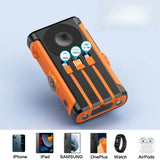 2025 NEW Solar Power Bank 20000mAh 22.5W Magnetic Wireless Powerbank Hand Crank with Cable Portable Charger for Outdoor Camping