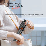 360° face-tracking selfie stick for smartphones includes a clip, expandable tripod, and is portable for outdoor photography.