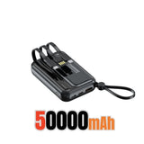 500000mAh Power Bank BuiIt in 4 Lines Super Fast Charging Large Capacity Portable External Battery for All Phones 2026