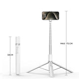 Selfie Stick 1.75 m Ultra Long Stretch Portable Automatically Open Upon Landing Phone Holder Bluetooth Remote Trir Live Broadcas