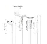 Wired Earbuds with Microphone, Wired Earphones in Ear Headphones HiFi Stereo for Android, Computer Most with 3.5mm/Type C Jack